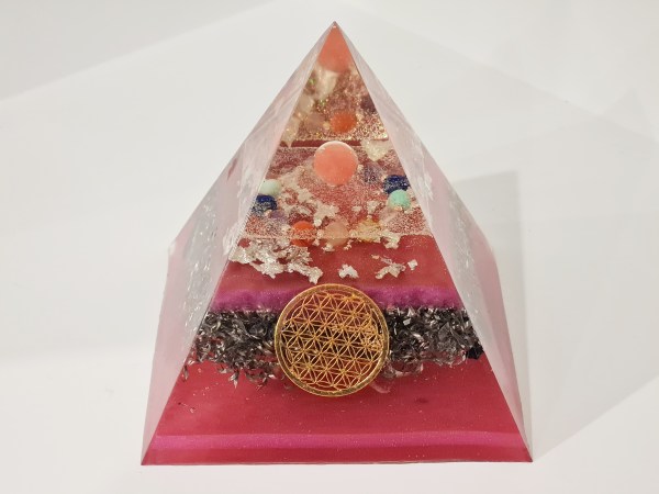 Orgonite pyramide quartz rose bracelet 7 chakras